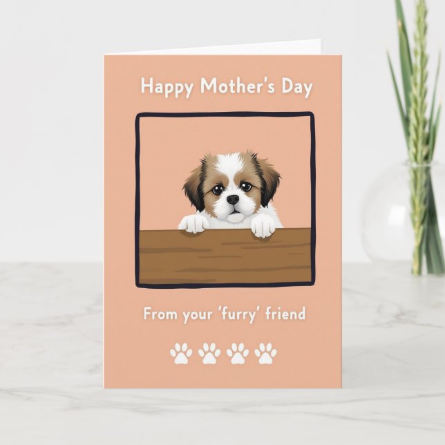 Furry Friend Mothers Day Card (Front)