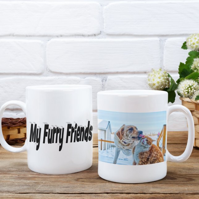 Furry Friends Cat and Dog Photo    Coffee Mug (Creator Uploaded)