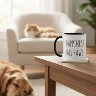 Furry Friends Charming Black Typography Pet Sitter Mug