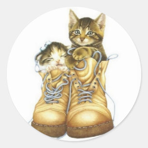 "'Furry Friends" Classic Round Sticker