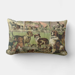 Furry Friends Dog Lovers Lumbar Pillow