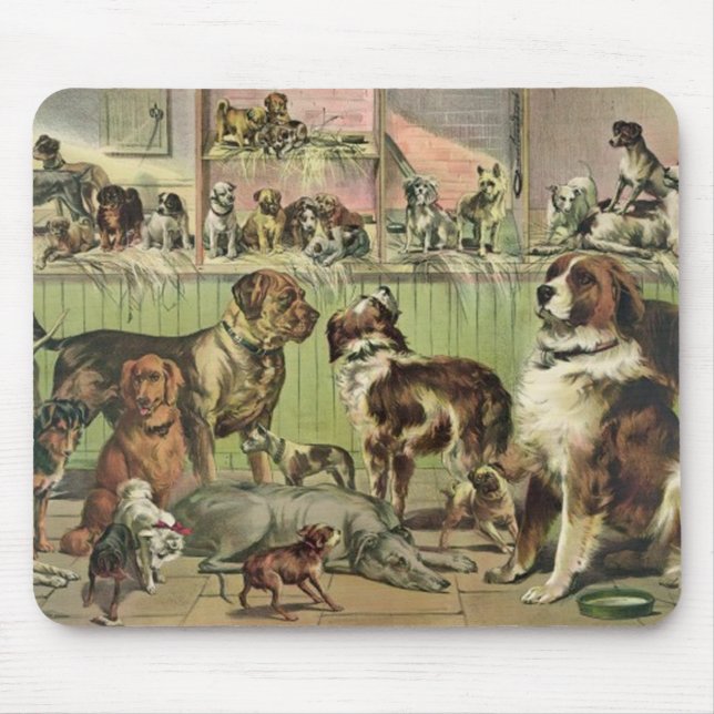Furry Friends Dog Lovers Mouse Pad (Front)