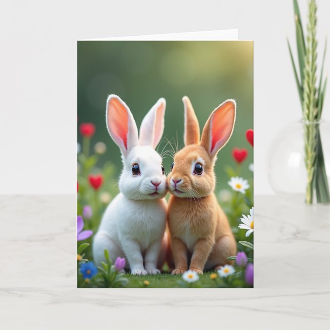 Furry Friends Faux Gold Foil Card (Front)