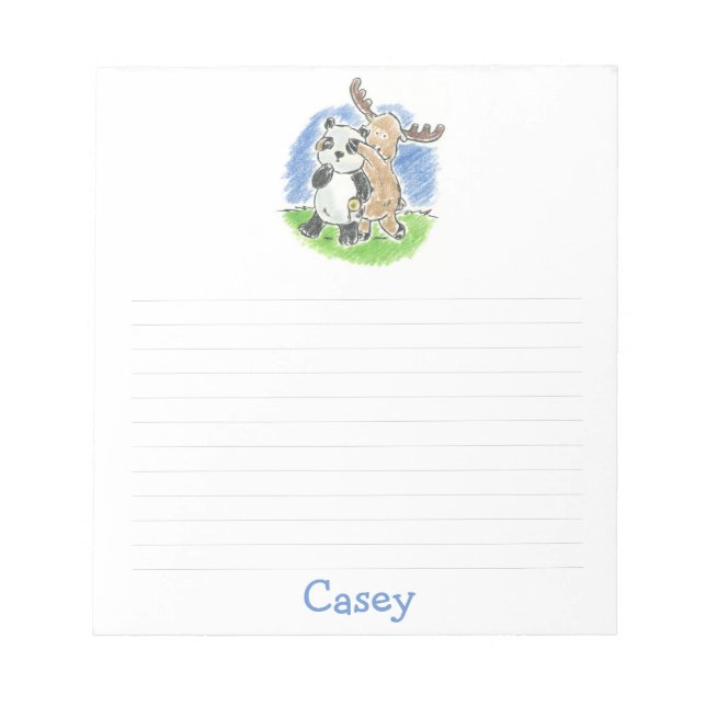 Furry Friends Peek-a-Boo Note Pad (Front)