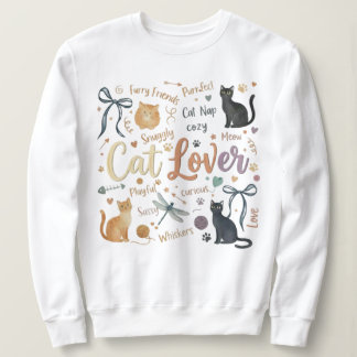 Furry Friends Snuggly Purrfect Cozy Cat Lover Gift Sweatshirt