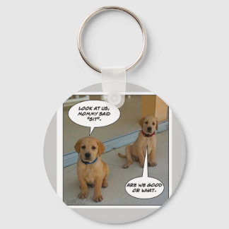 Furry Funnies "LAB PUPS?" Keychain