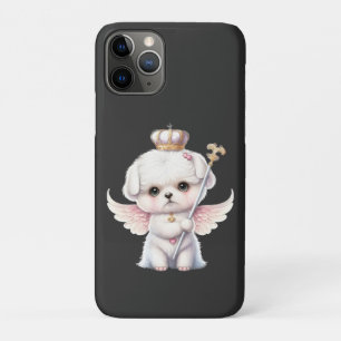 Furry Joy: Angel Wing Maltese Dog Puppy Gift iPhone 11 Pro Case