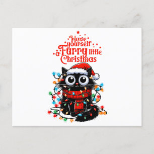 Furry Little Christmas Holiday Postcard