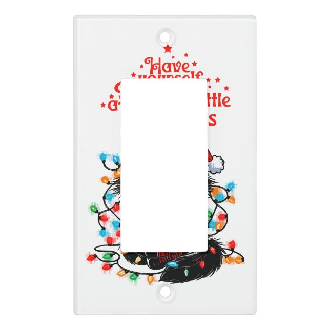Furry Little Christmas  Light Switch Cover (Front)