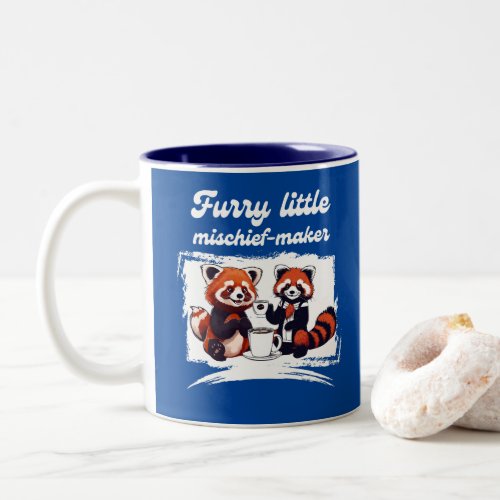 Furry little mischief_maker Red Panda  Coffee Two_Tone Coffee Mug
