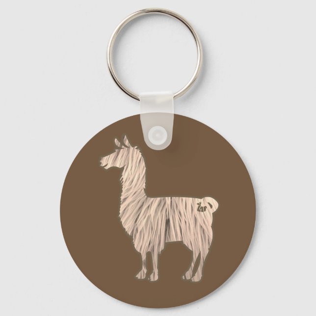 Furry Llama Keychain (Front)