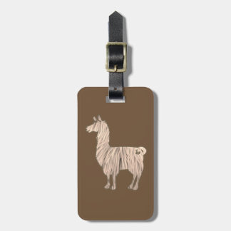 Furry Llama Luggage Tag