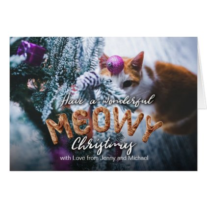 Furry Meowy Christmas Fun Festive Christmas Card