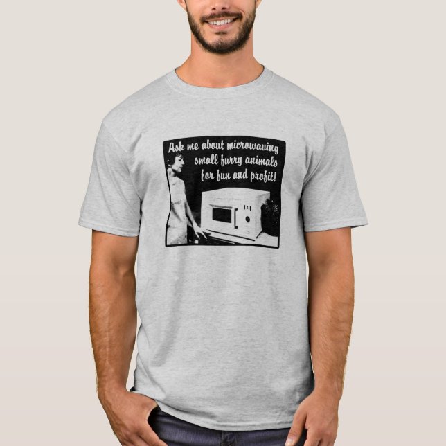 Furry Microwave Funny Shirt Humor (Front)