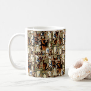 "Furry Moments: An Alpaca Photo Collage" Coffee Mug