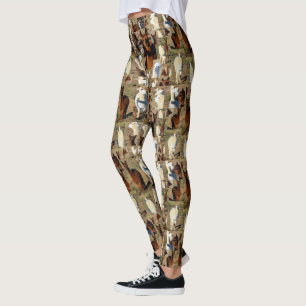 "Furry Moments: An Alpaca Photo Collage" Leggings