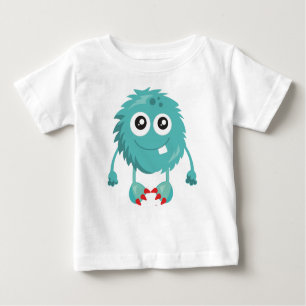 Furry Monster, Blue Monster, Cute Monster, Silly Baby T-Shirt