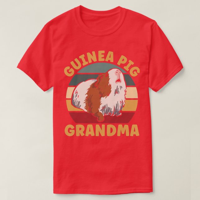 Furry Potato Cute Girls Guinea Pig Grandma  T-Shirt (Design Front)