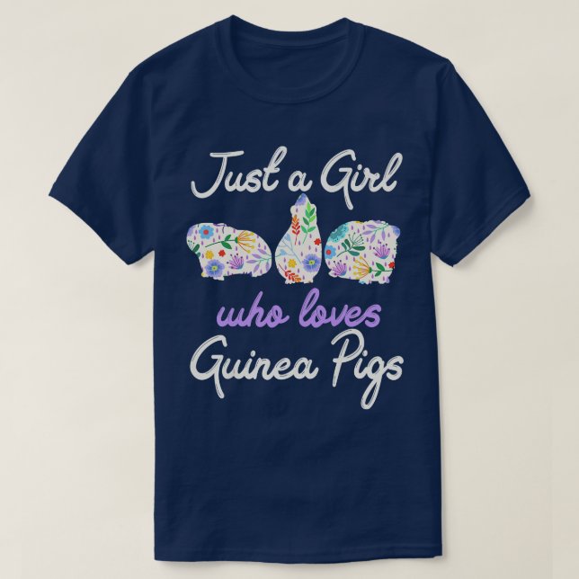 Furry Potato Cute Pet Just A Girl Who Loves Guinea T-Shirt (Design Front)