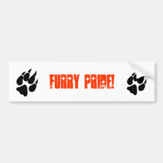 Furry Pride Pawprint Bumper Sticker