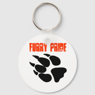 Furry Pride Pawprint Keychain