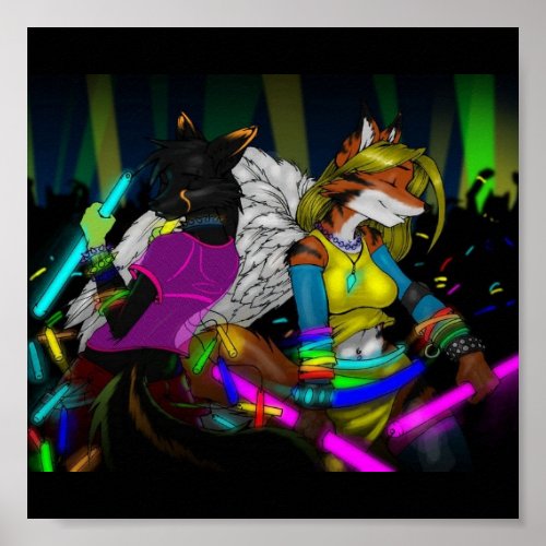 Furry Rave Poster