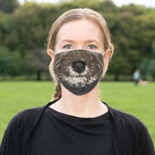 furry snout adult cloth face mask