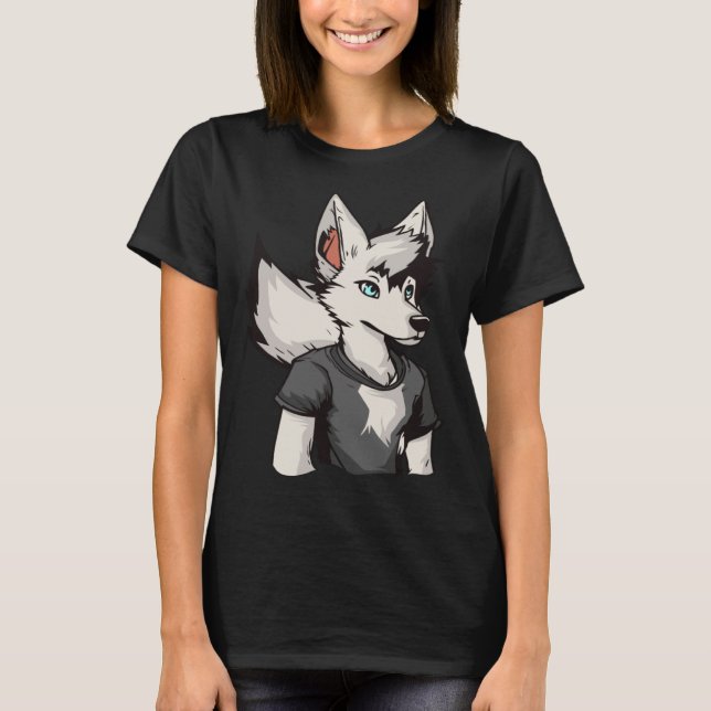Fursona Cosplay  Furries Furry Fandom T-Shirt (Front)