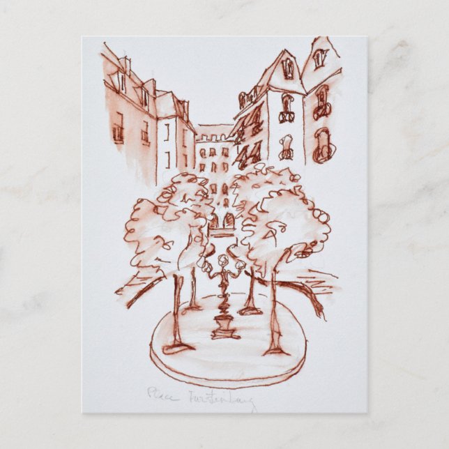 Furstenberg, Saint-Germain-des-Pres Church, Paris Postcard (Front)