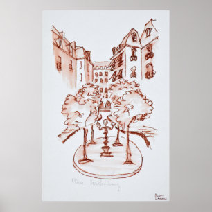 Furstenberg, Saint-Germain-des-Pres Church, Paris Poster