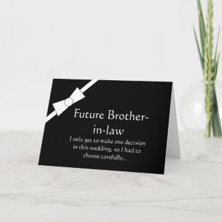 Furture Brother-in-Law Groomsman Request Card