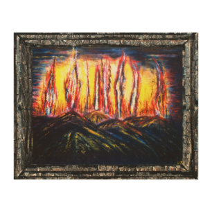 Fury Fires Wood Wall Art