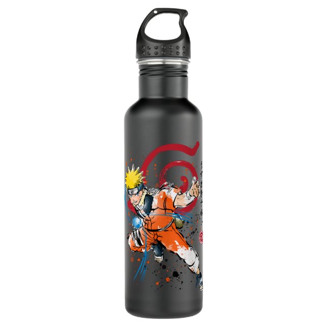 Fury of the Rasengan  Stainless Steel Water Bottle (Front)