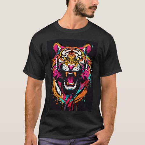Fury Unleashed The Terrifying Tiger T_Shirt