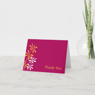 Fuschia and Orange Thank You Cards