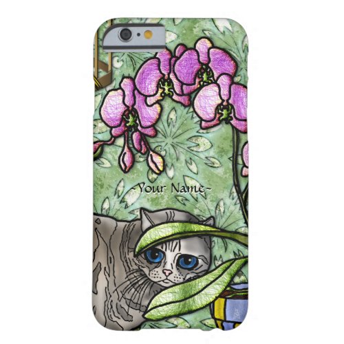 Fuschia  Kitty iP6 Personalized Barely There iPhone 6 Case