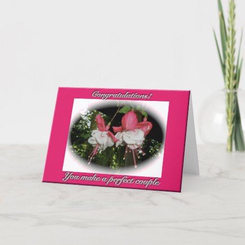 Fuschia Marriage Congratulations Card