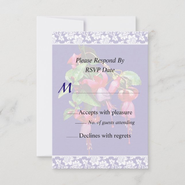 Fuschia Marshia Wedding Invitation (Front)