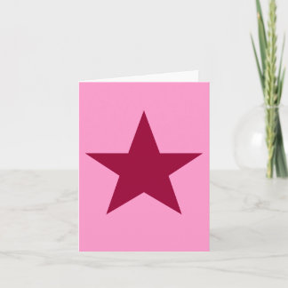fuschia star card