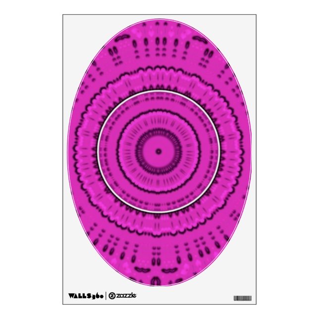 Fuschia Starburst Toilet Lid Decal (Front)
