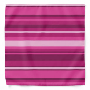Fuschia stripes bandana