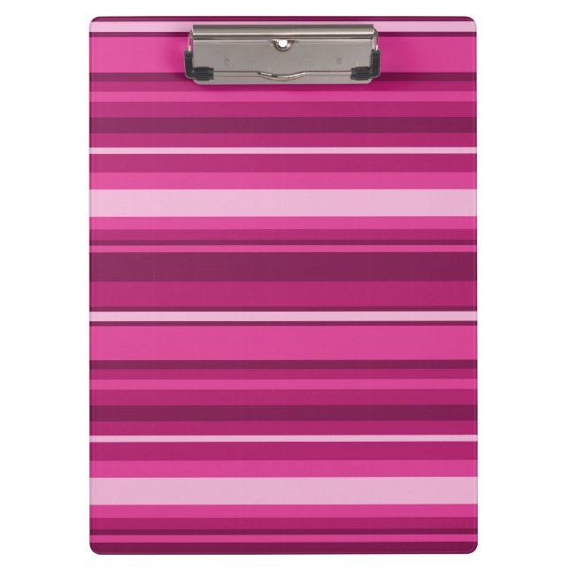 Fuschia stripes clipboard (Front)
