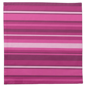 Fuschia stripes cloth napkin