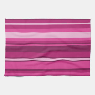 Fuschia stripes towel