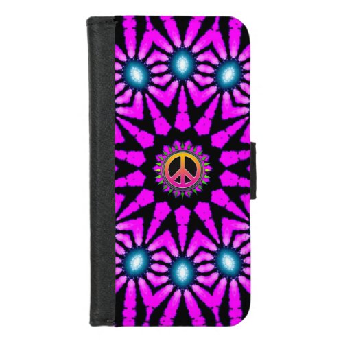 Fuschia Tie_Dye Peace Sign iPhone 5 Case