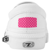 Fuschia White Polka Dots Zipz Slip On Shoes (Left Shoe Back)