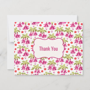 Fuschias elegant Graduation Thank You Card