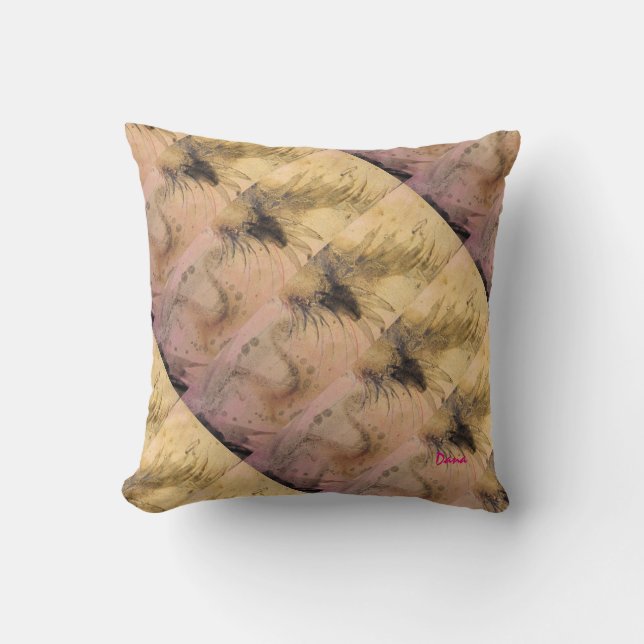 Fuscia Love II Throw Pillow (Front)