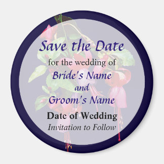 Fuscia Marcia Save the Date Magnet