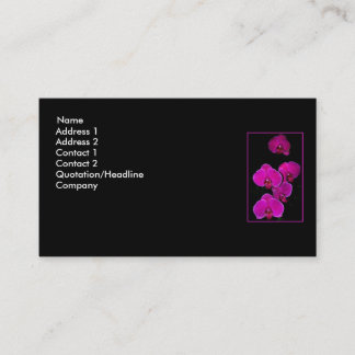 Fuscia Orchids Business Card